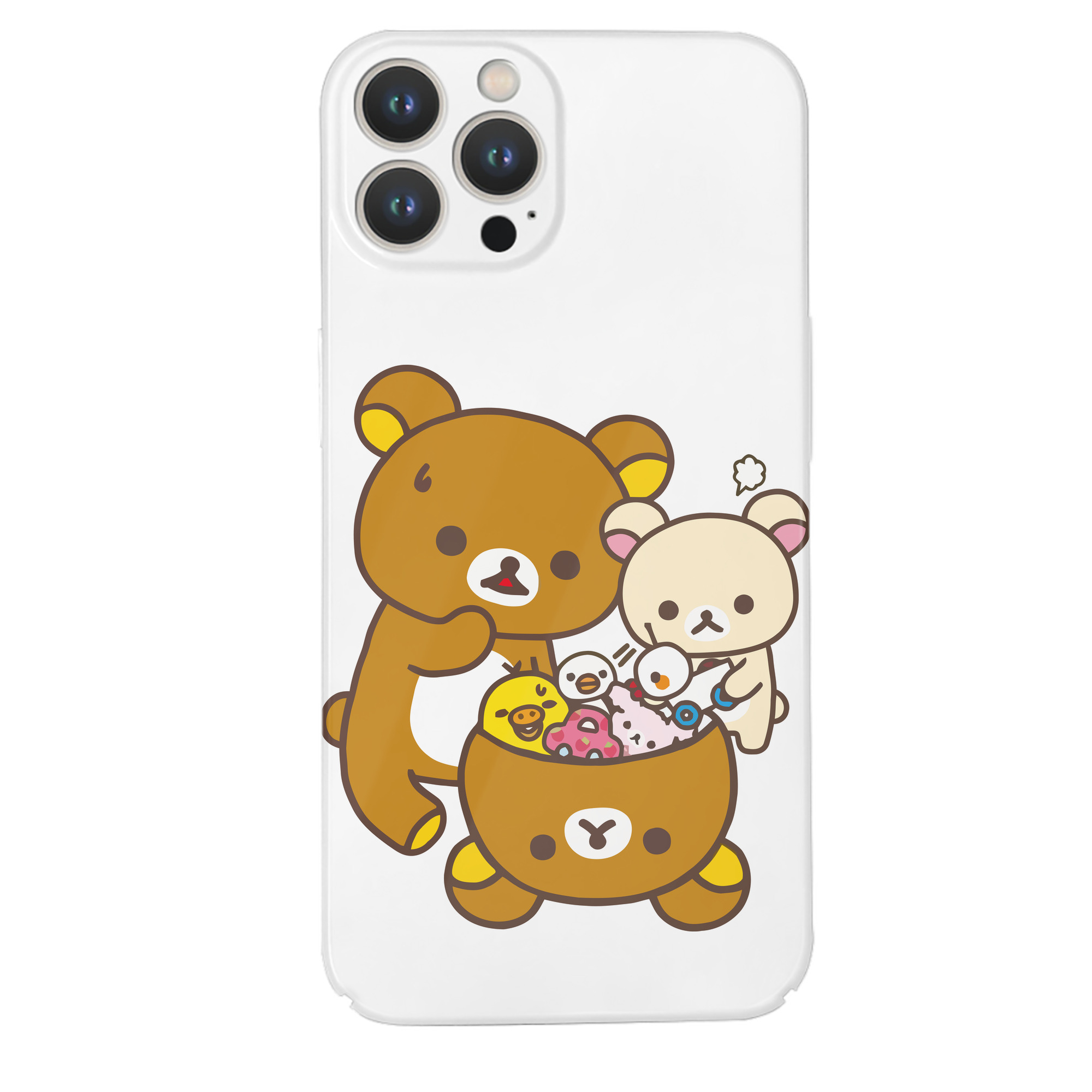 （画像用） リラックマ リラックマ キイロイトリ Rilakkuma Korilakkuma Kiiroitori 【iPhone 14シリーズ対応】ハードケース